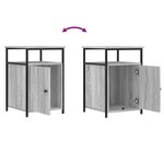 vidaXL Tables de chevet 2 Pièces sonoma gris 40x42x60cm bois d'ingénierie