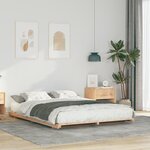 vidaXL Cadre de lit surélevé Marron 160 x 210 cm Bois massif en pin
