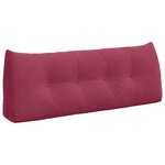 vidaXL Coussin de Dos Bordeaux 120 x 24 x 50 cm Velours