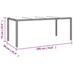 vidaXL Ensemble à manger de jardin coussins 7Pièces Noir Résine tressée