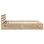 vidaXL Cadre de lit avec tiroirs sans matelas 135x190 cm