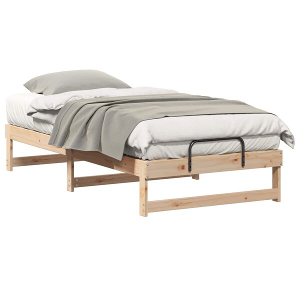 vidaXL Cadre de lit Marron 75 x 190 cm Pin massif