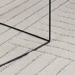 vidaXL Tapis de surface Rond HUARTE Crème Ø 200 CM Polyester