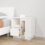 vidaXL Tables de chevet 2 Pièces Blanc 50x34x50 cm Bois de pin massif