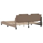 vidaXL Cadre de lit avec tête de lit Cappuccino 180x200 cm Similicuir