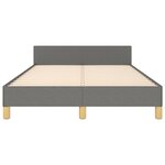 vidaXL Cadre de lit sans matelas gris foncé 120x190 cm tissu