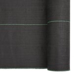vidaXL Membrane anti-mauvaises herbes noir 4x10 m PP