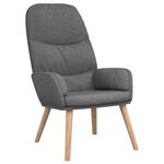 vidaXL Chaise de relaxation avec tabouret Gris clair Tissu