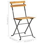 vidaXL Ensemble à manger d'extérieur pliable 9Pièces Bois d'acacia solide