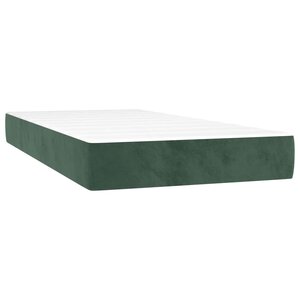 vidaXL Matelas de lit à ressorts ensachés fermeté moyenne 90x220x20 cm velours