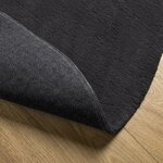 vidaXL Tapis Noir 100x200 cm Polyester Antidérapant