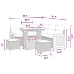 vidaXL Ensemble de canapé de jardin 8 Pièces Noir 90 x 55 x 71 cm