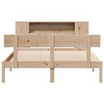 vidaXL Lit bibliothèque sans matelas 160x200 cm bois massif de pin