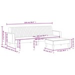 vidaXL Ensemble de canapés 2 Pièces vert foncé velours