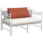 vidaXL Coussin de Dos Rouge orange 100 x 50 cm Tissu en velours côtelé