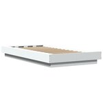 vidaXL Cadre de lit avec lumières LED blanc 90x200cm bois d'ingénierie