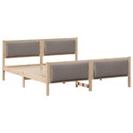 vidaXL Cadre de lit avec tête de lit Taupe 200 x 200 cm tissu