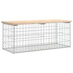 vidaXL Banc de jardin design de gabion 103x44x42 cm bois massif de pin