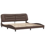 vidaXL Cadre de lit sans matelas Hvar marron 200x200 cm similicuir
