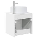 vidaXL Meuble de lavabo mural Blanc brillant 49 5 x 44 5 x 65 5 cm