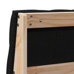 vidaXL Tête de lit capitonnée Noir 140 cm Pin massif