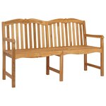 vidaXL Banc en Bois Sculpté en Rose 155 x 60 x 94 cm Naturel