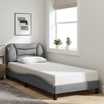 vidaXL Cadre de lit sans matelas Hvar gris clair 80x200 cm tissu