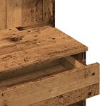 vidaXL Coiffeuse avec miroir vieux bois 96x39x142 cm