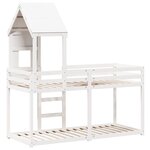 vidaXL Lit superposé sans matelas blanc 90x200 cm bois de pin massif