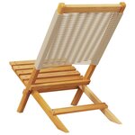 vidaXL Chaises de jardin pliantes lot de 6 beige bois d'acacia massif