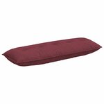 vidaXL Coussin de Dos Bordeaux 140 x 19 x 50 cm tissu