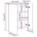 vidaXL Armoire Miroir de Salle de Bain Chêne artisan