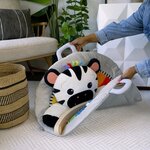 Tapis d'éveil avec barre en bois  jouets multisensoriels