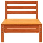 vidaXL Canapés de jardin sans accoudoirs 4 Pièces cire marron bois massif