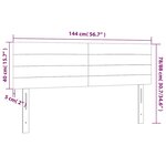 vidaXL Tête de lit à LED Vert foncé 144x5x78/88 cm Velours