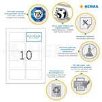 Etiquettes premium, 25 feuilles a4 83,8 x 50,8 mm, blanc herma