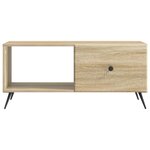 vidaXL Table basse Chêne Sonoma 90 x 50 x 40 cm Bois d'ingénierie