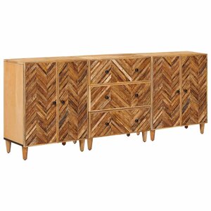 vidaXL Armoires de rangement 3 pc 60 x 33 5 x 75 cm Marron