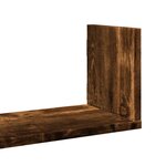 vidaXL Étagères murales 3 Pièces chêne fumé 80x18x18 cm bois d'ingénierie