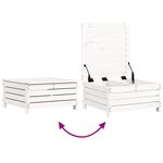 vidaXL Salon de jardin 8 Pièces blanc bois de pin massif