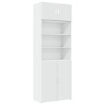 vidaXL Armoire de rangement blanc 80x42 5x225 cm bois d'ingénierie