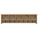 vidaXL Porte-manteau mural chêne artisanal 100 x 16 x 26 cm