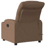 vidaXL Fauteuil inclinable de massage électrique marron tissu