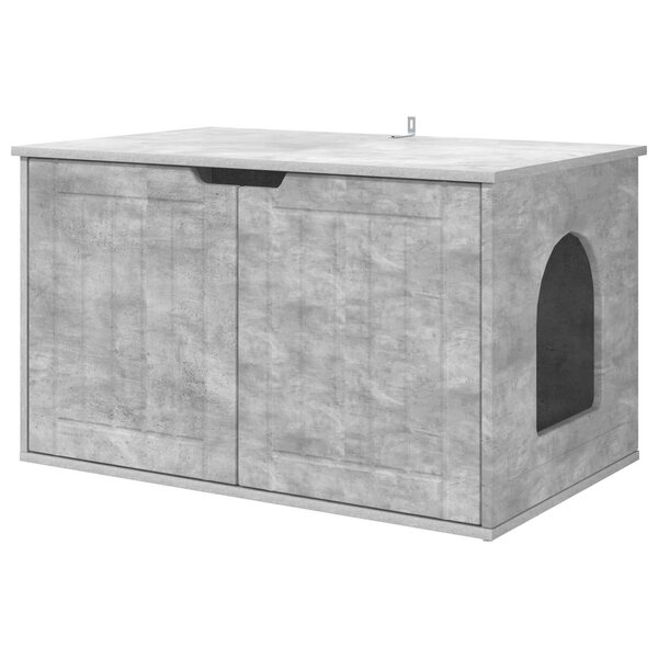 vidaXL Maison pour chat Béton 85 x 55 x 50 5 cm Bois d'ingénierie