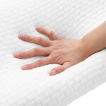 vidaXL Coussin de sommeil Uni Blanc 60 x 37 x 12 5 cm