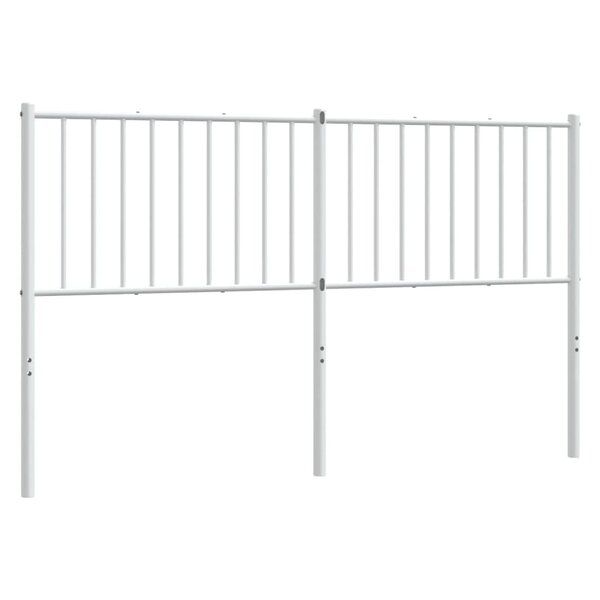 vidaXL Tête de lit métal blanc 150 cm