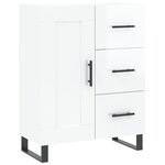 vidaXL Buffet Blanc brillant 69 5x34x90 cm Bois d'ingénierie