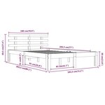 vidaXL Cadre de lit Blanc Bois massif 180x200 cm Super King