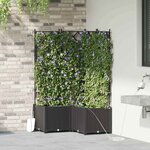 vidaXL Pots de jardin Noir 80 x 80 x 142 cm Acier