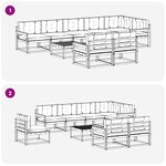 vidaXL Ensemble de canapés d'extérieur 9 pc Blanc et anthracite